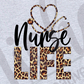 -MED2728 Nurse Life Leopard Decal