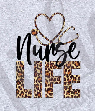 -MED2728 Nurse Life Leopard Decal