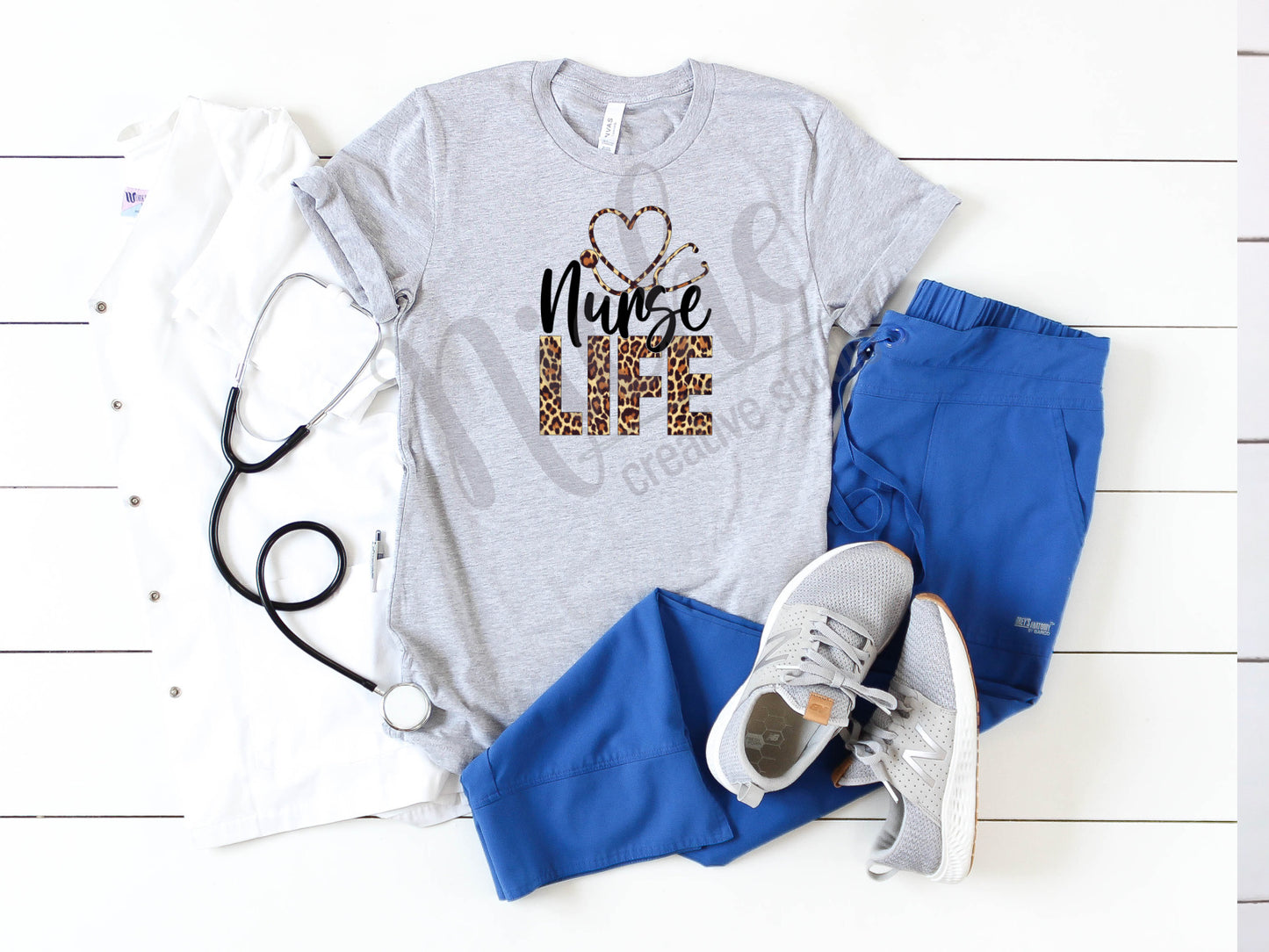 -MED2728 Nurse Life Leopard Decal