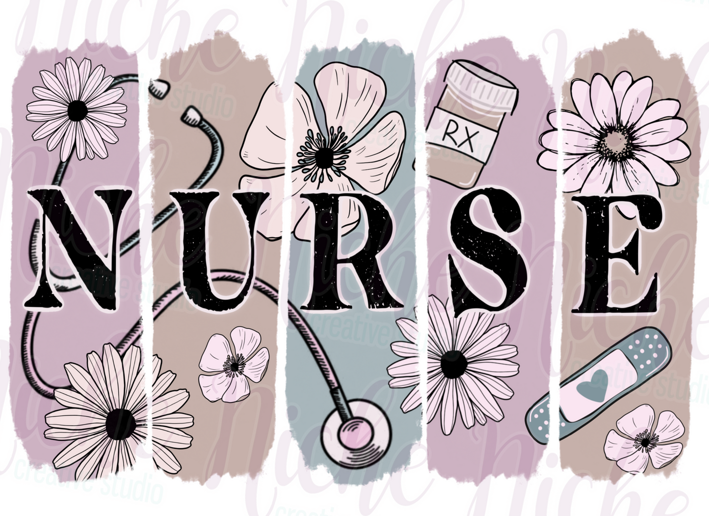 -MED8567 Nurse Brushstrokes Decal
