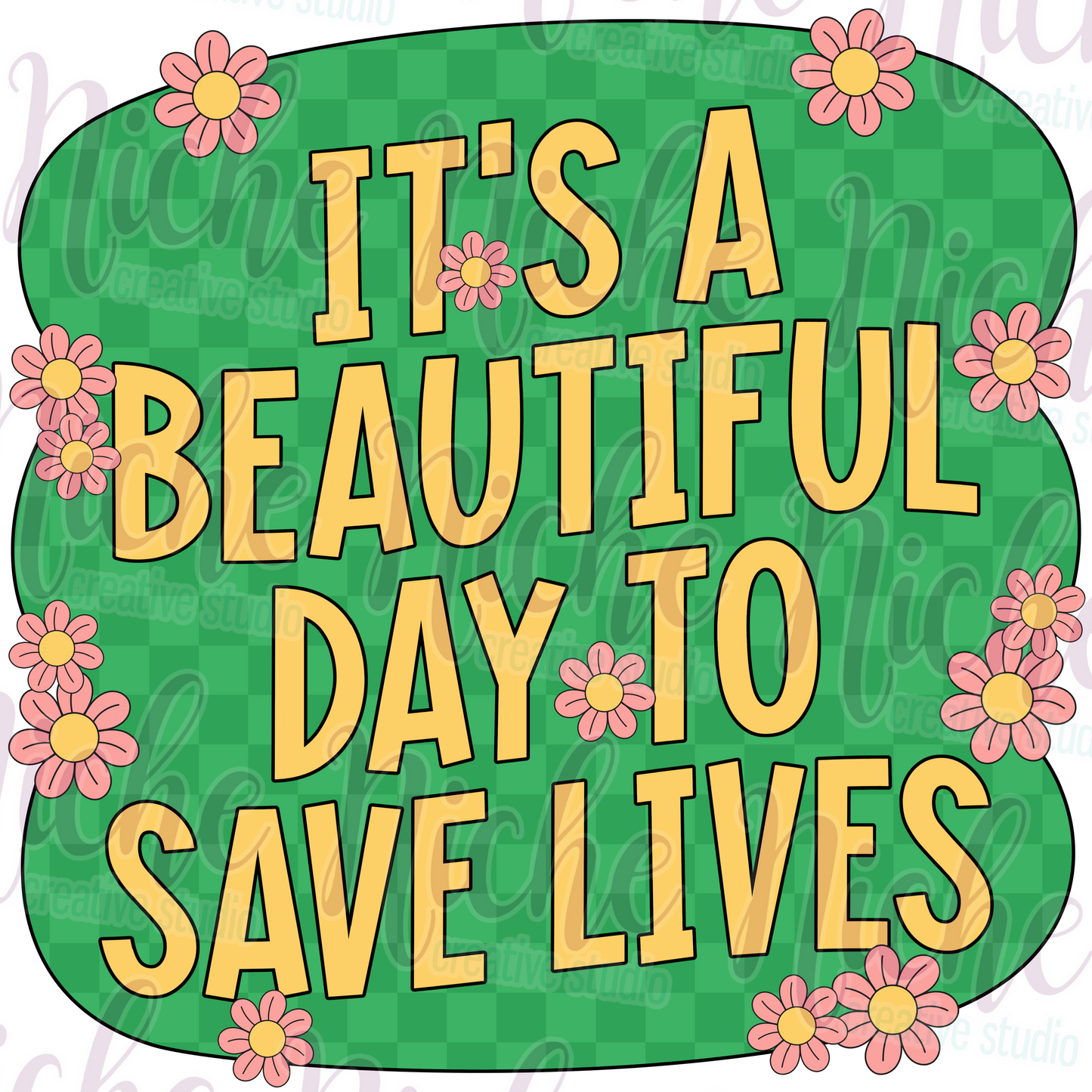 -MED8571 It's A Beautiful Day to Save Lives Decal