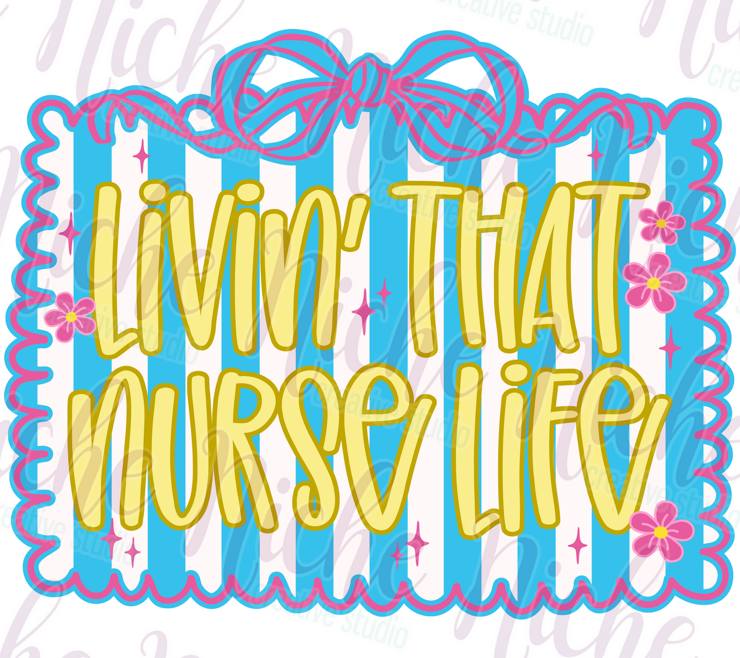 -MED8572 Livin That Nurse Life Decal