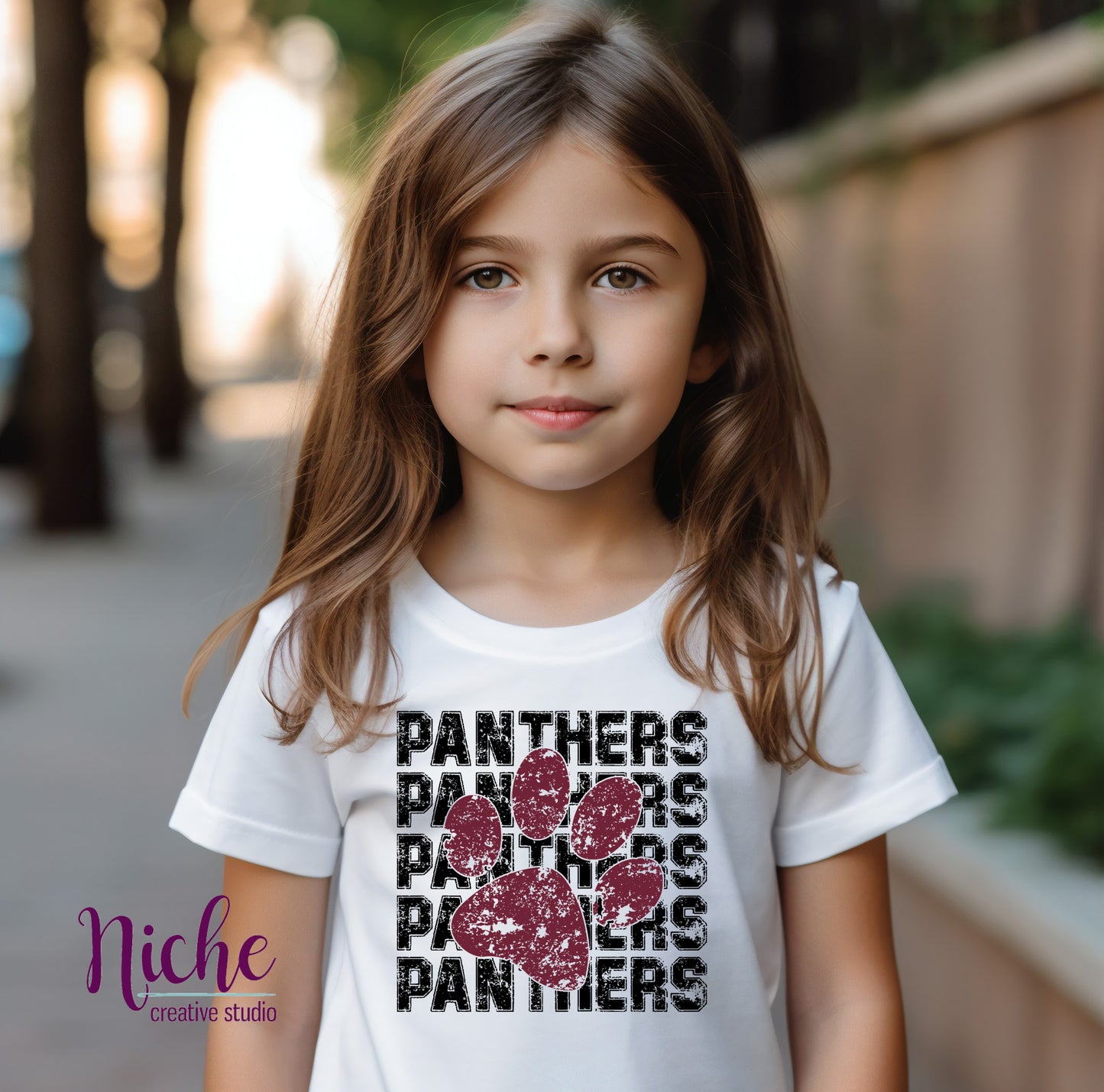 -MER3017 Panthers Distressed Decal