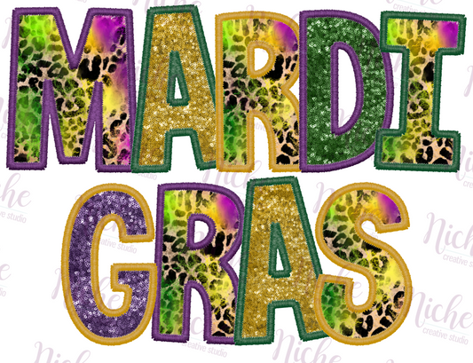 -MGR1136 Mardi Gras Cheetah Decal