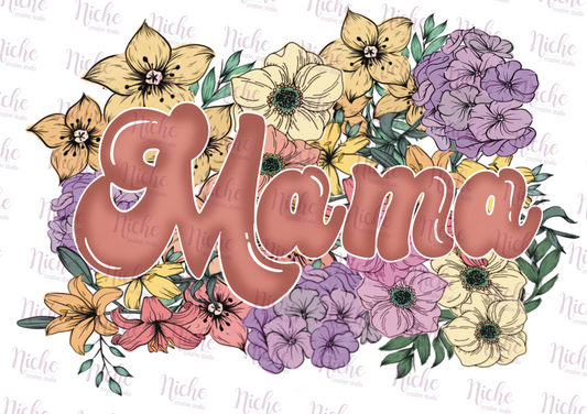 -MOM1802 Mama Flowers Decal