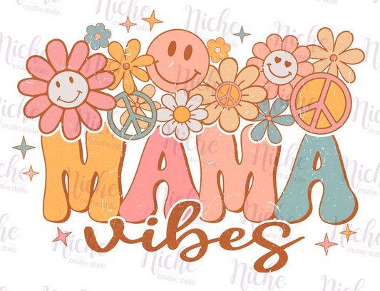 -MOM5125 Mama Vibes Decal
