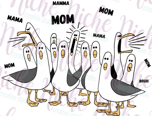 -MOM8231 Mom Seagulls Decal