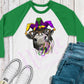 -MAR1105 Mardi Gras Cow Decal