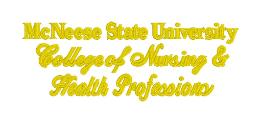 McNeese Nursing Embroidered Pocket