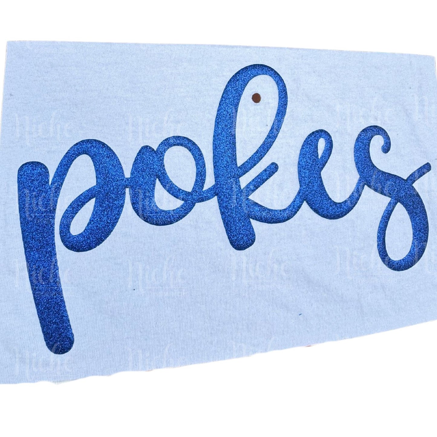 Pokes Script Puff Vinyl Decal