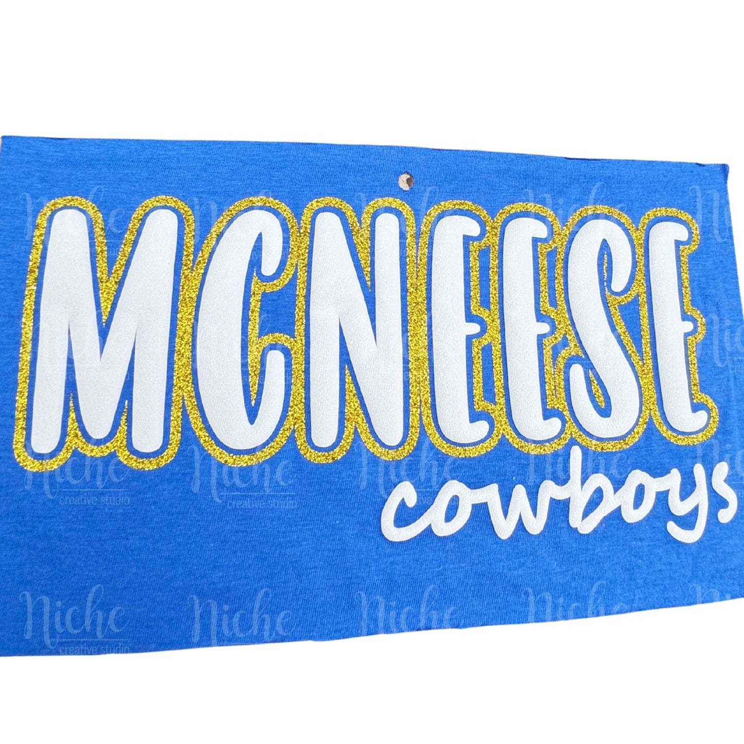 McNeese Glitter Puff Vinyl Decal
