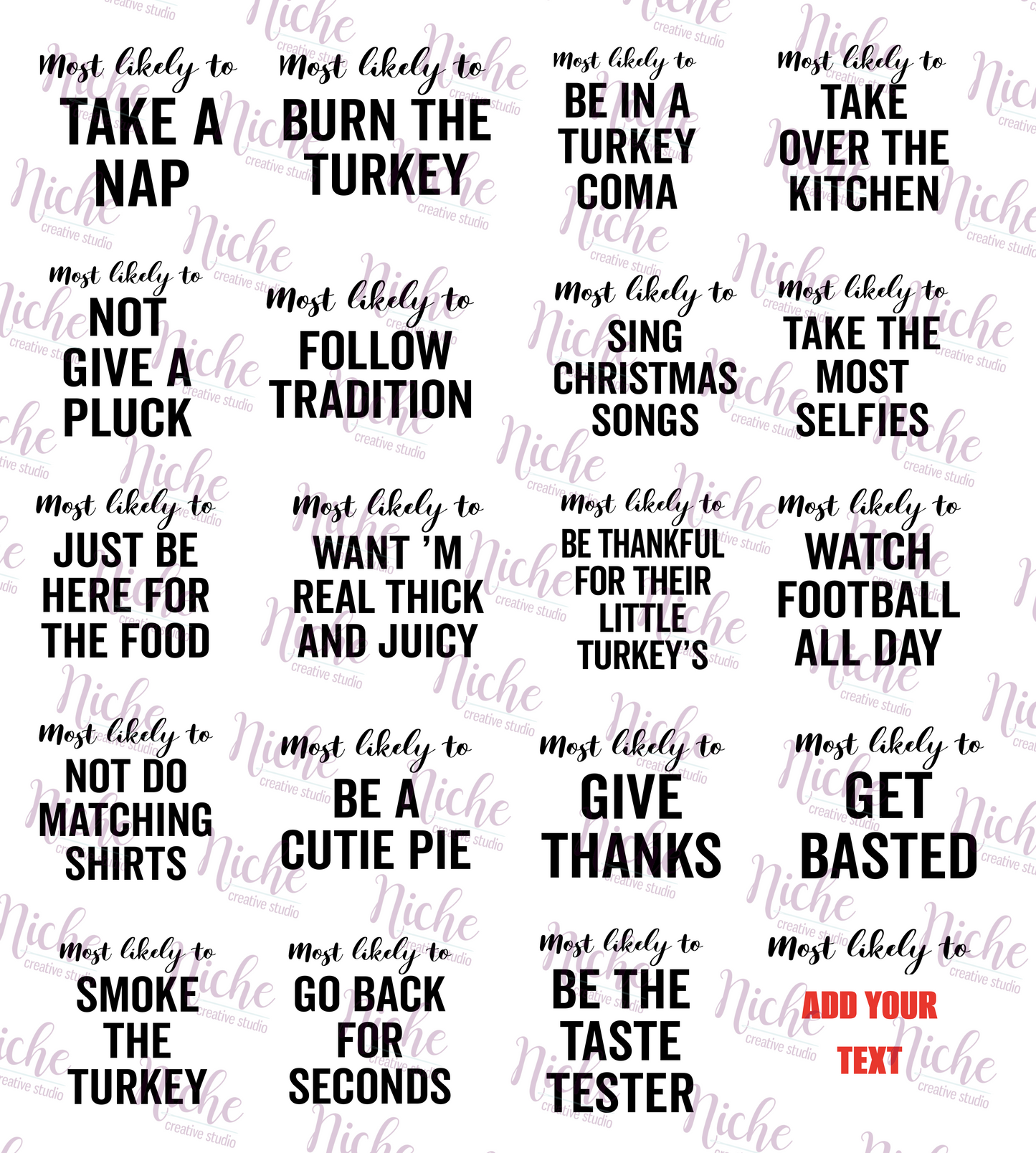 -THA5452 Most Likely To Pt 1 Decal