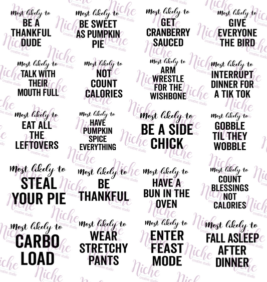 -THA5452 Most Likely To Pt 1 Decal