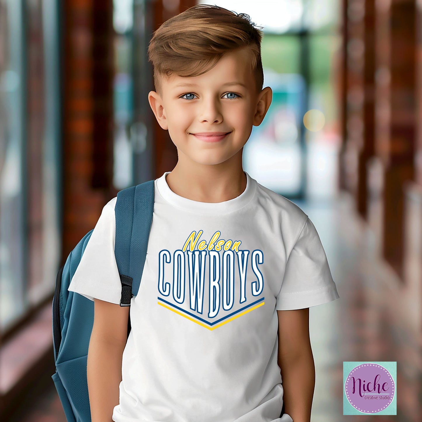 -NEL3389 Nelson Cowboys Arrow Decal