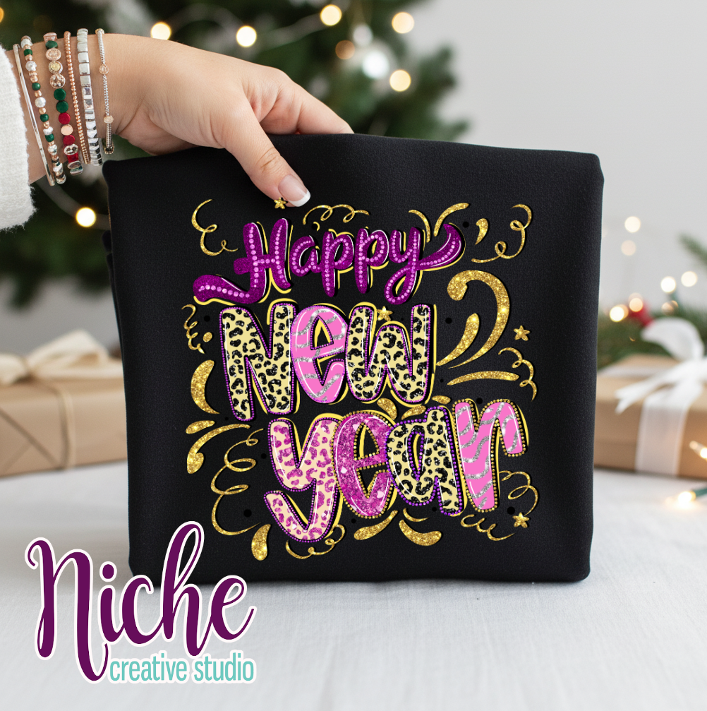 -NEW8402 Happy New Year Decal