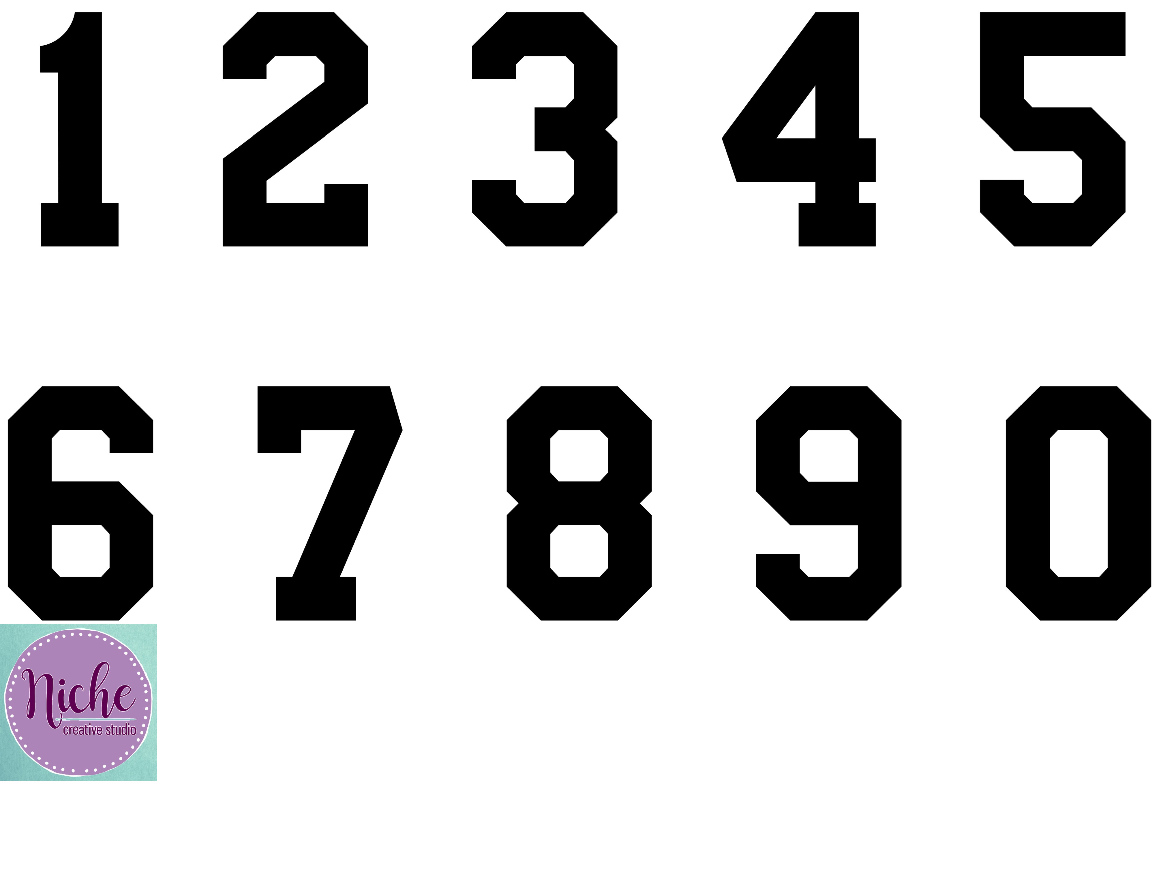 - Customizable Number Decal – Niche Creative Studio
