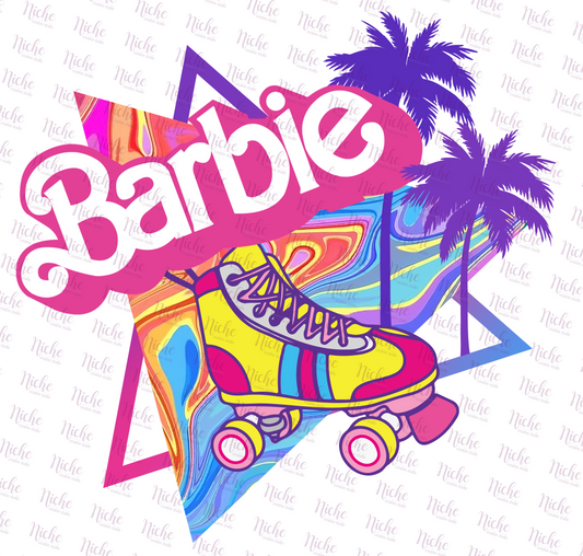 -OTH103 Pink Doll Skate Decal