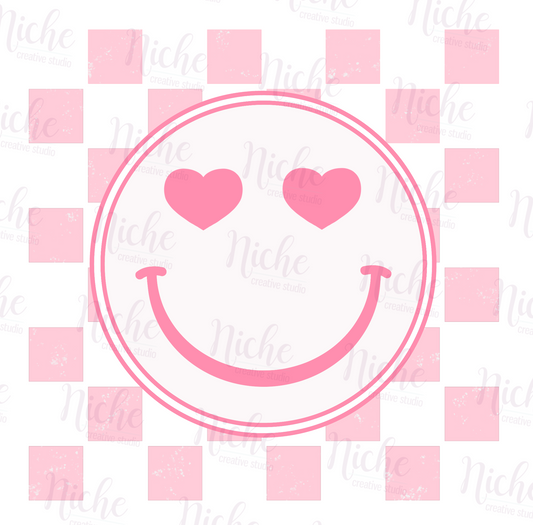 -OTH1665 Smile Checkered Pink Decal