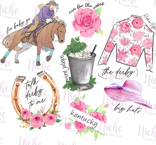 -OTH1772 Kentucky Derby Collage Decal