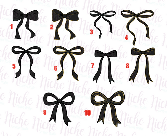-OTH8295 Black Bow Decal