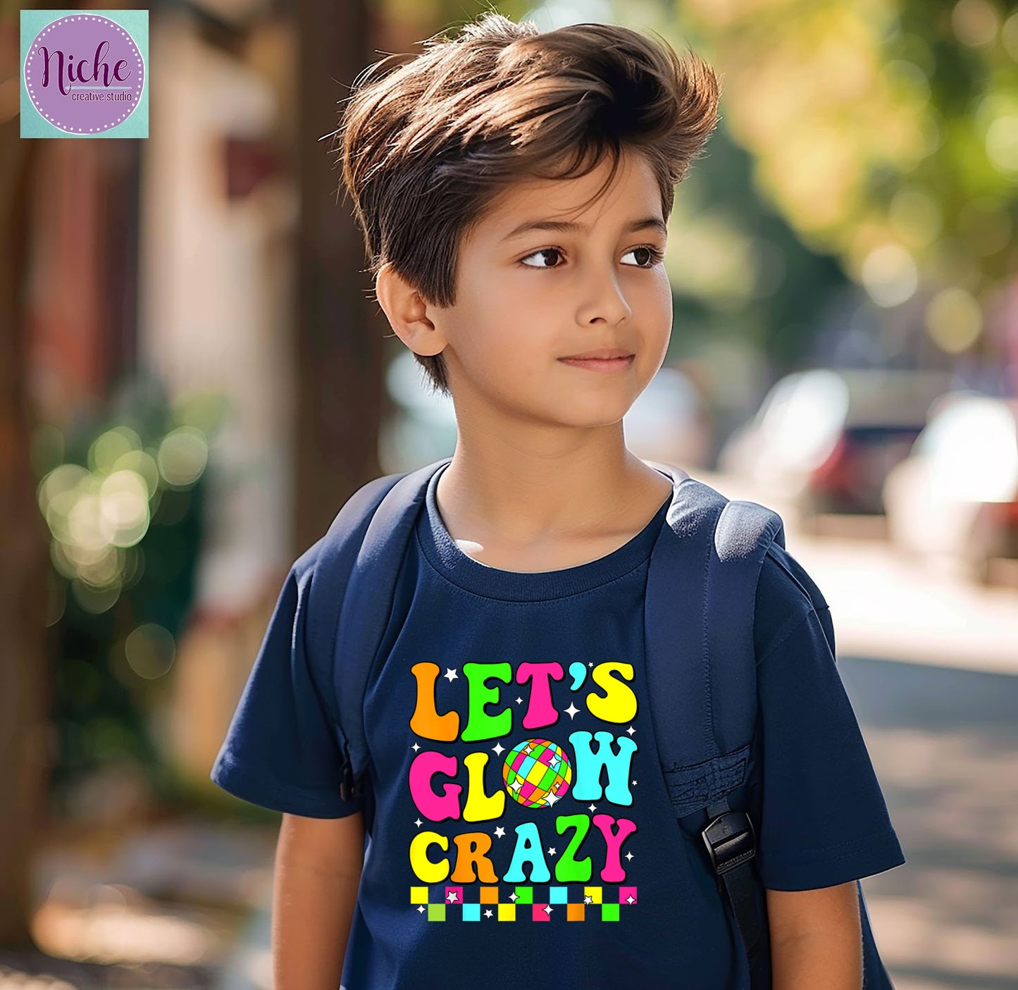 -OTH8615 Glow Crazy Groovy Font Decal