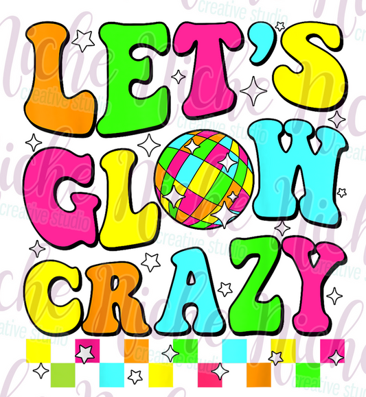 -OTH8615 Glow Crazy Groovy Font Decal