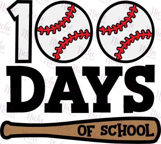 -PBD 100 Days Baseball Decal