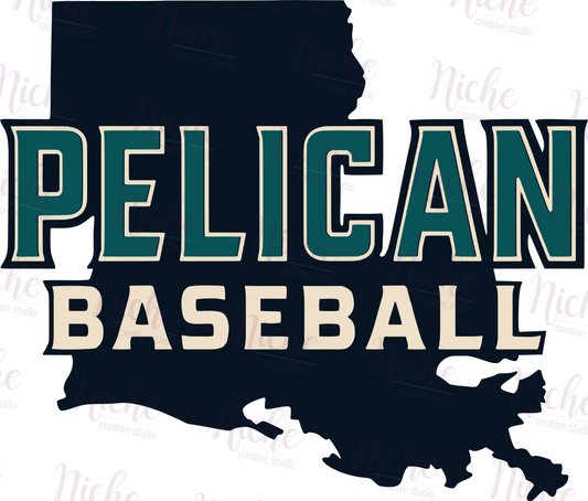 -PEL3334 Pelican Baseball Decal