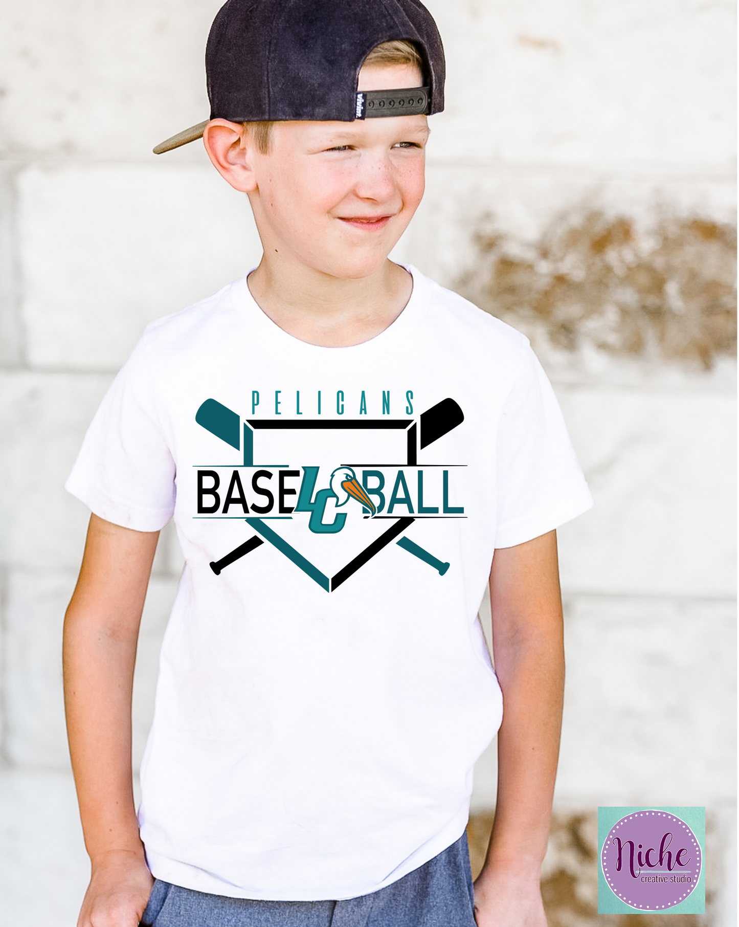 -PEL3338 Pelicans Baseball Bats Decal