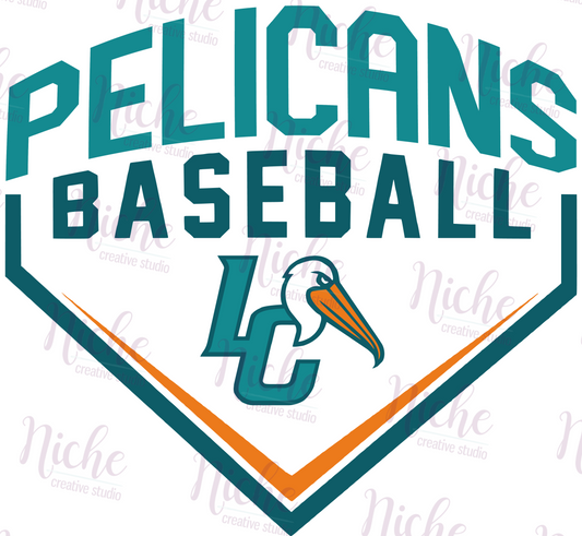 -PEL3339 Pelicans Baseball Home Plate Decal