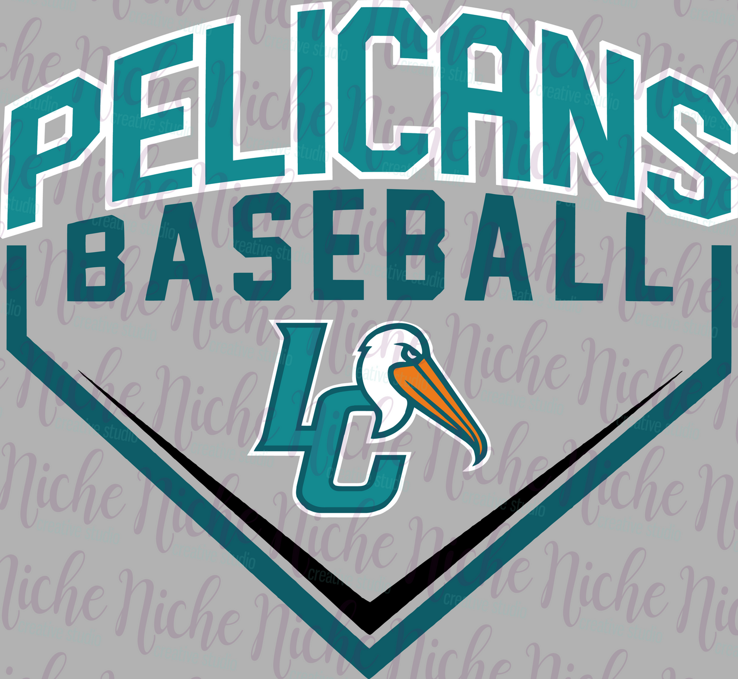 -PEL3339 Pelicans Baseball Home Plate Decal