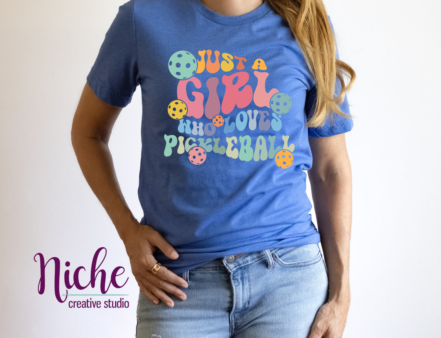 -PIC5166 Just a Girl Who Loves Pickleball Decal