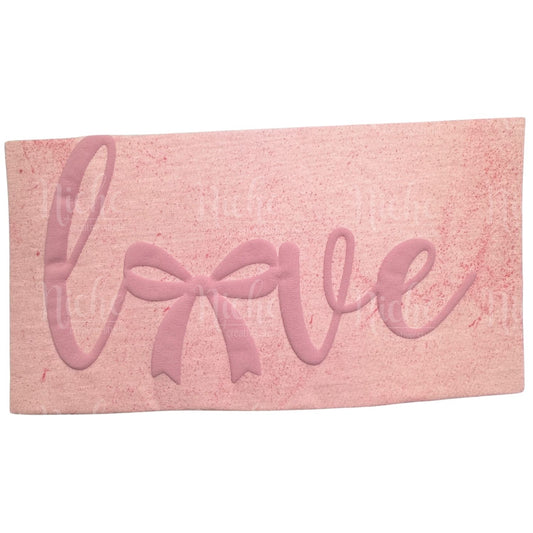 Bow Love Puff Vinyl Decal