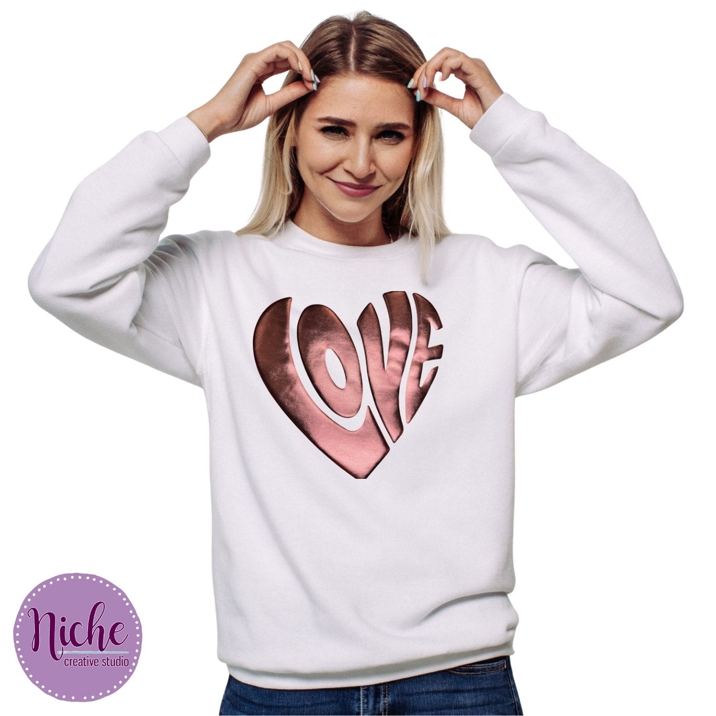 Groovy Heart Puff Vinyl Decal