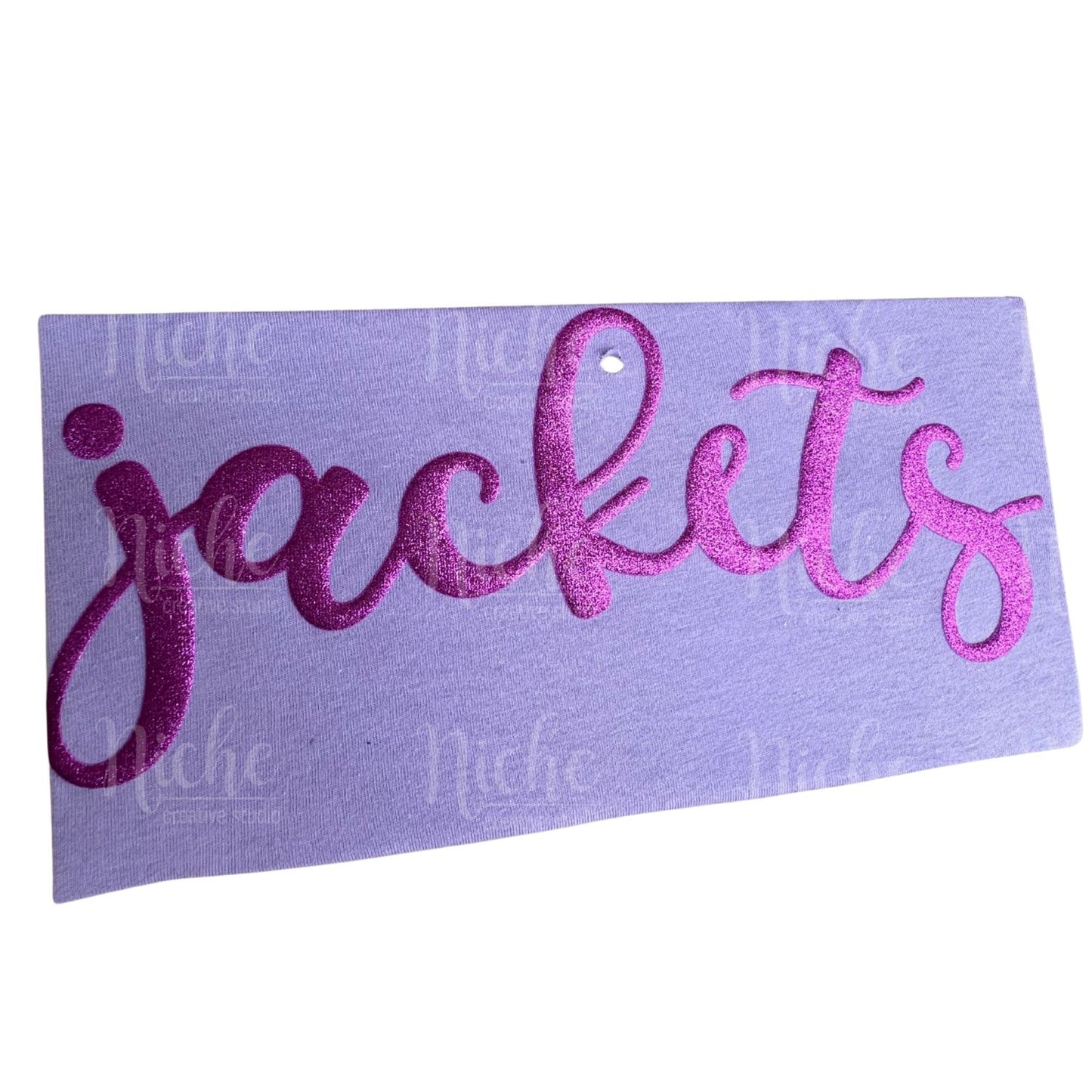 Jackets Script Puff Vinyl Decal