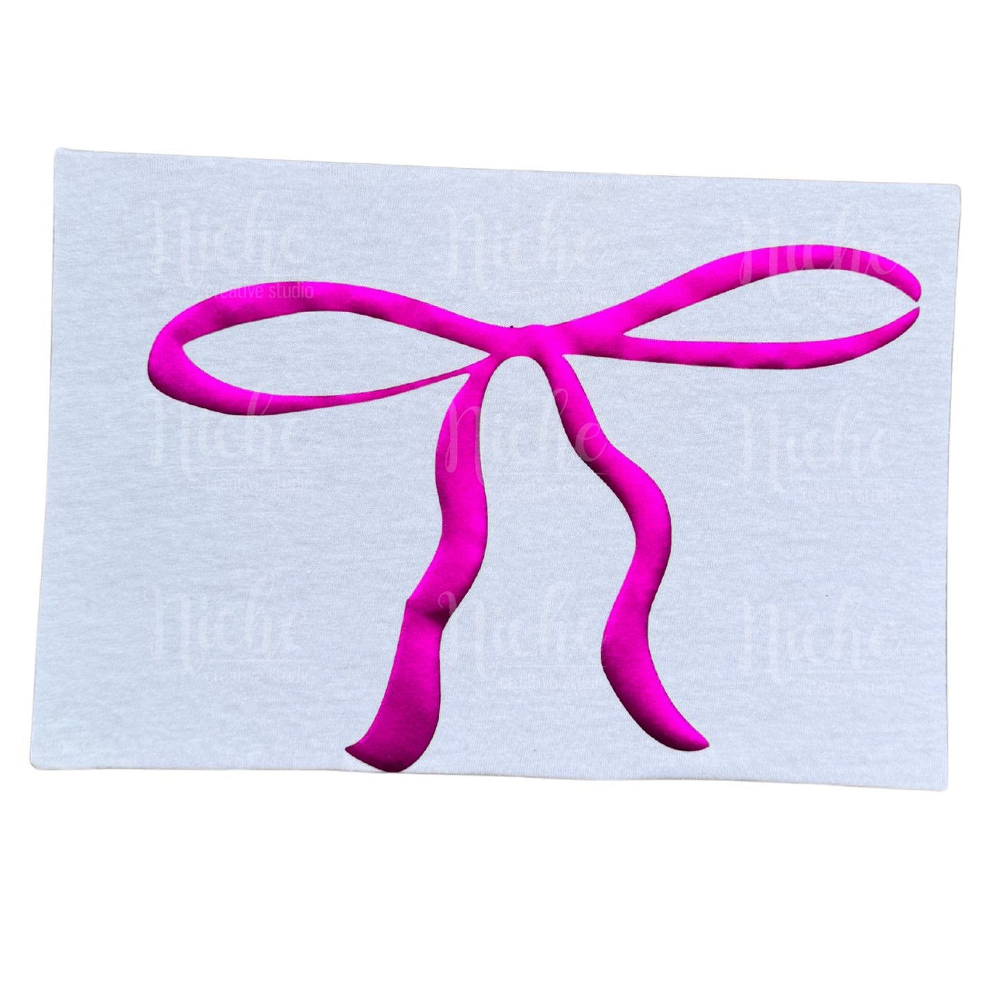 Metallic Bow Puff Vinyl Decal