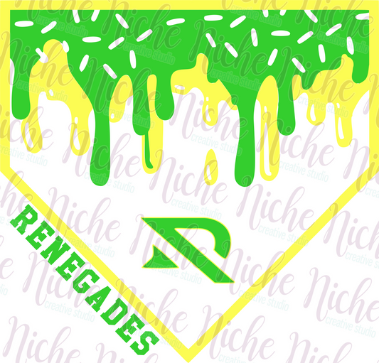 -RAG8179 Baseball Drip Ragley Renegades Decal