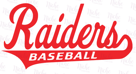 -RAI258 Raiders Baseball Swoosh Decal