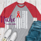 -RED5408 Red Ribbon Flag Decal