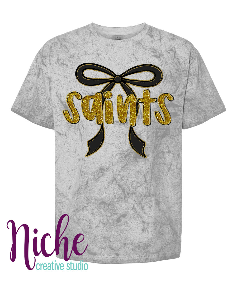 -SAI8299 Preppy Bow Saints Decal