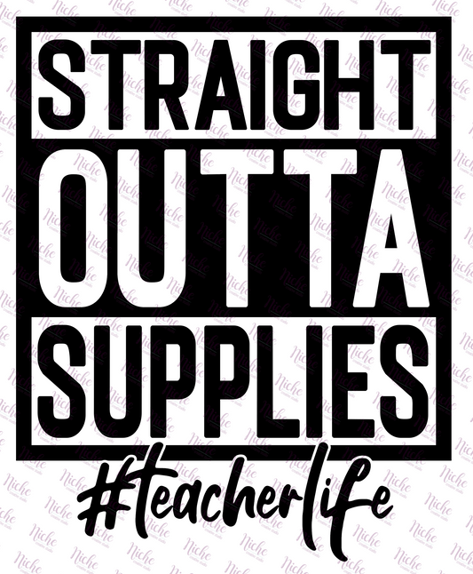 -SCH017 Straight Outta Supplies Decal