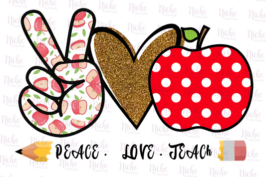 -SCH030 Peace Love Decal
