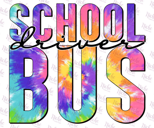 - SCH139 School Bus Driver Tie Dye Decal