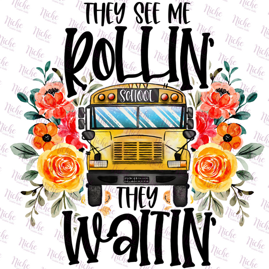 - SCH143 They See Me Rollin Bus Driver Decal