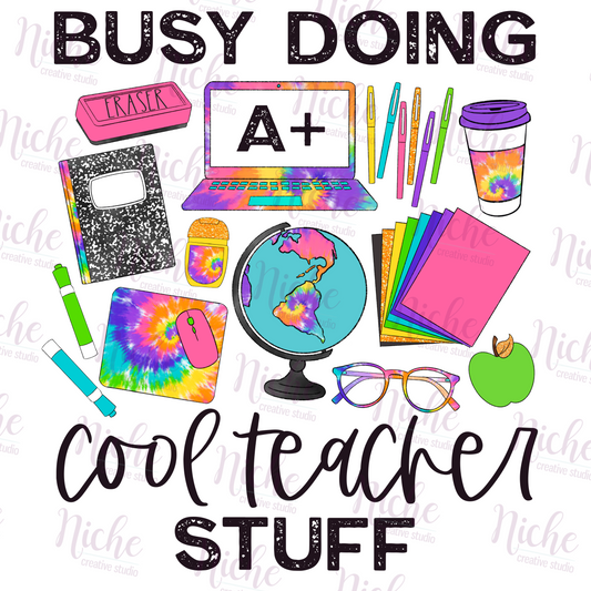 -SCH2024 Busy Cool Teacher Stuff Decal