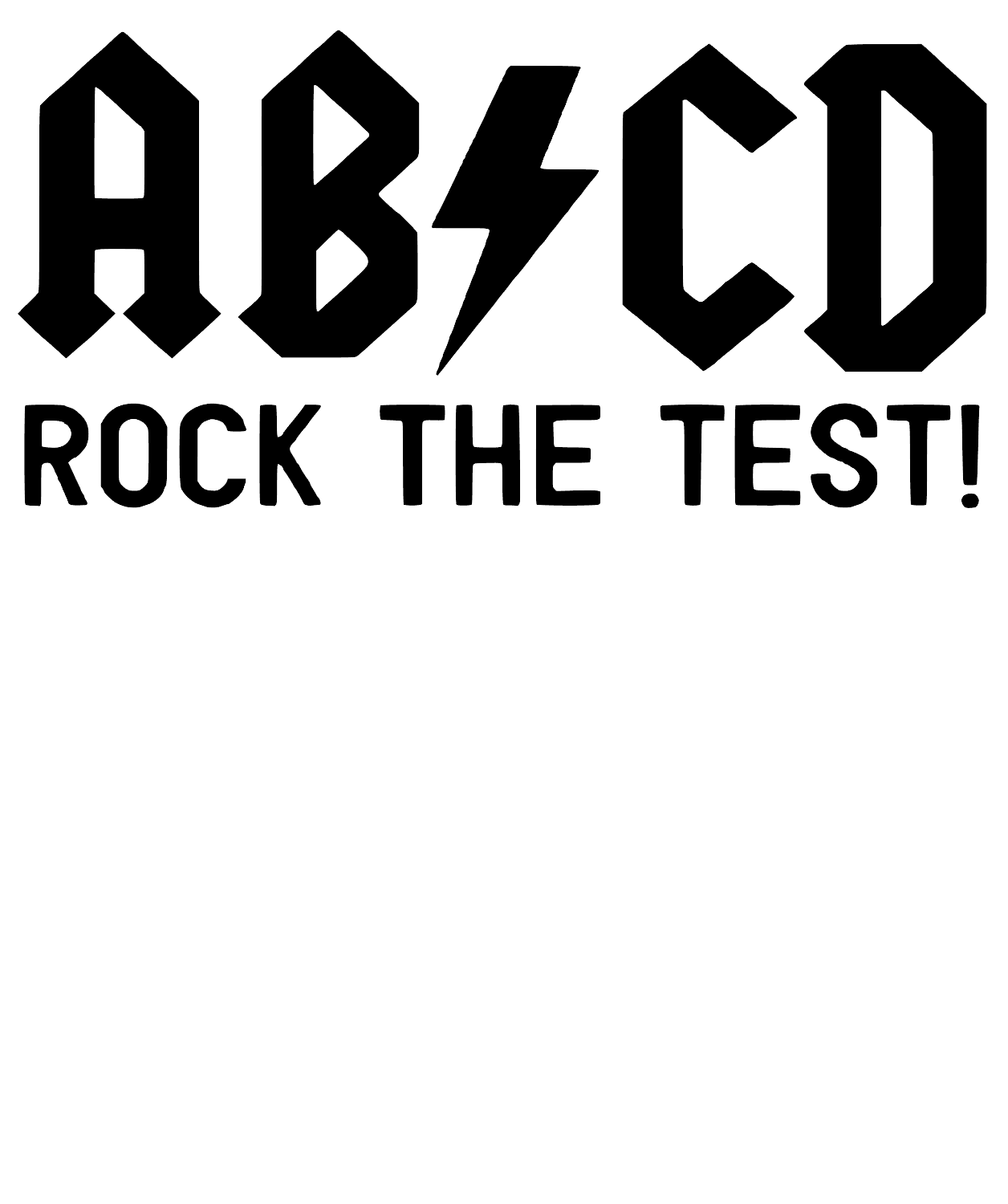 - SCH2836 AB CD Rock the Test Decal