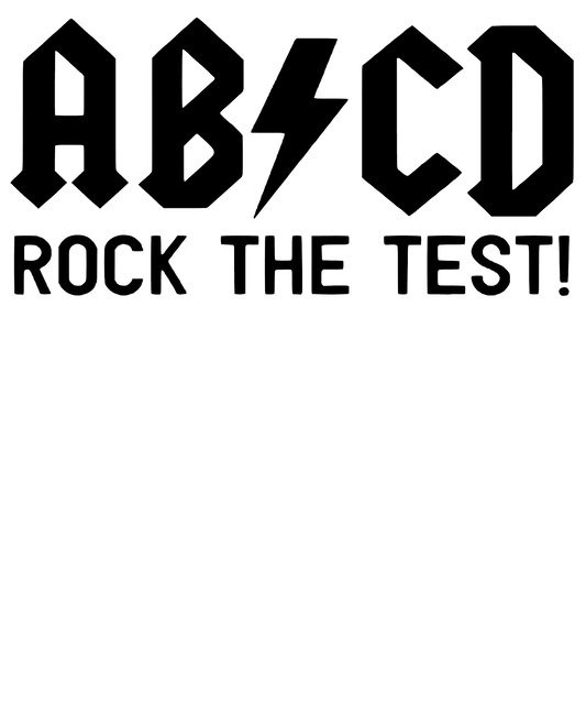 - SCH2836 AB CD Rock the Test Decal