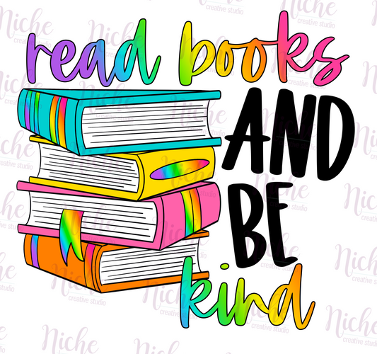 -SCH498 Read Books Be Kind Decal