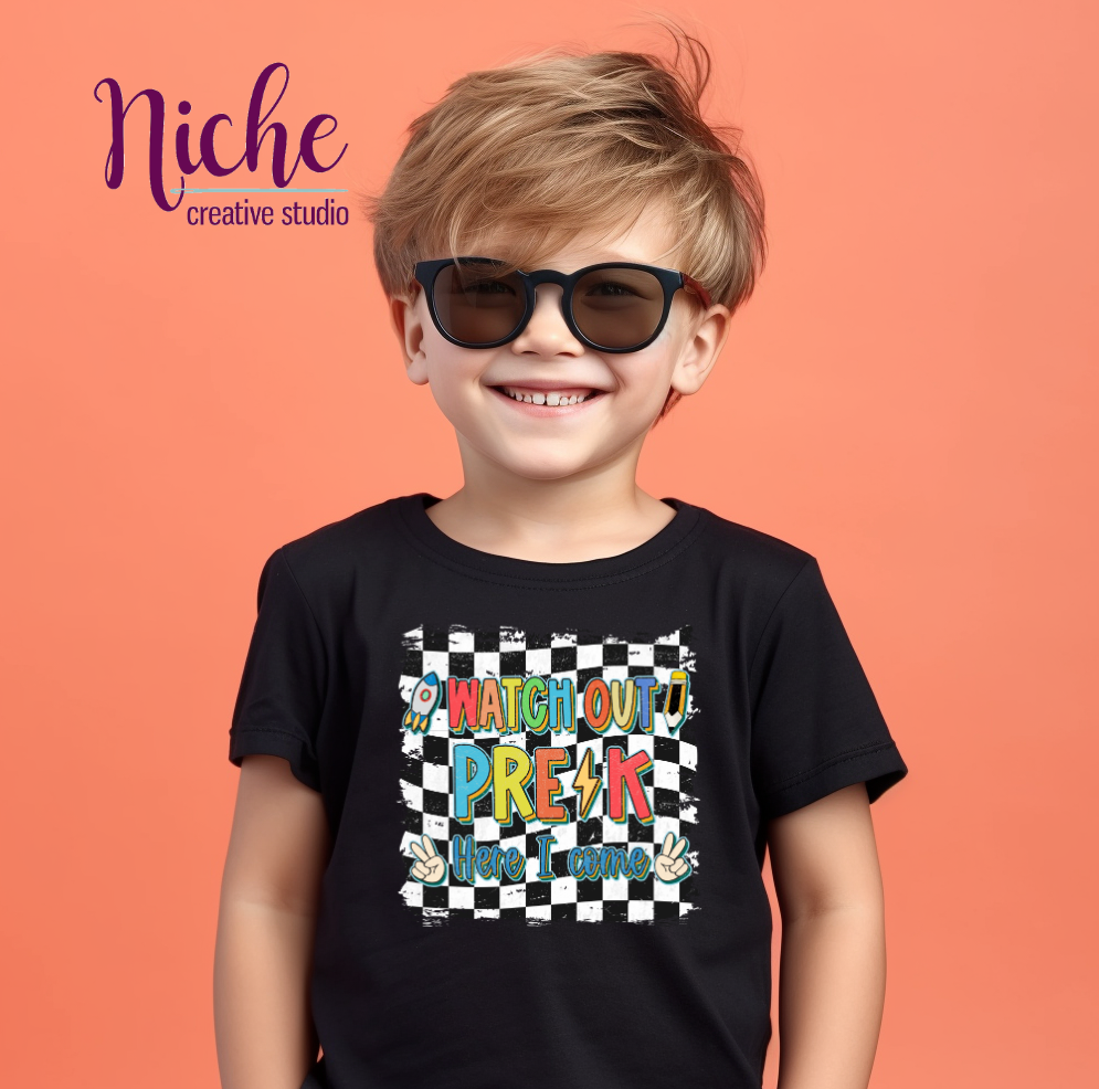 -SCH8238 Watch Out PreK Boy Retro Decal
