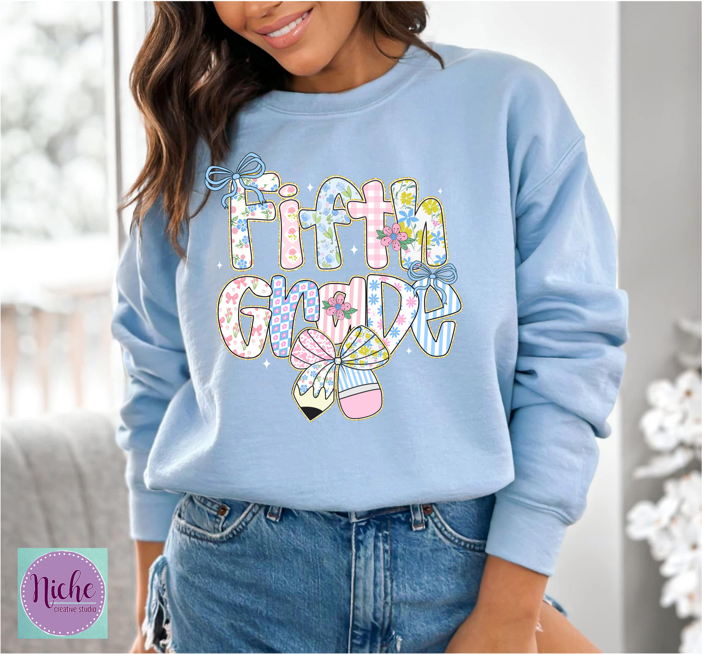 -SCH8255 Preppy Bow Grade Level Decal